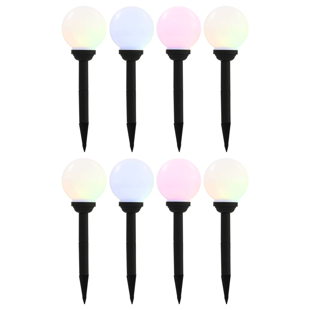 Outdoor Solar Lights 8 Pcs. LED Sphere 15 cm RGB