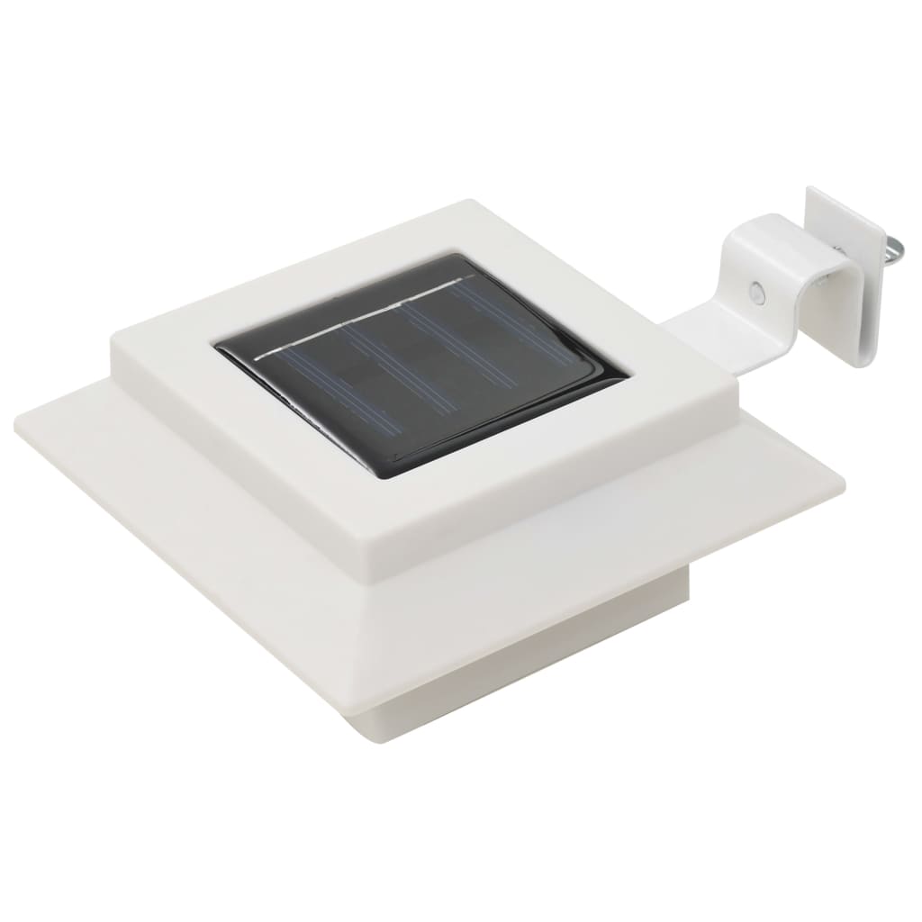 Lampes solaires d'extérieur 12 pcs. LED Rectangulaires 12 cm Blanc