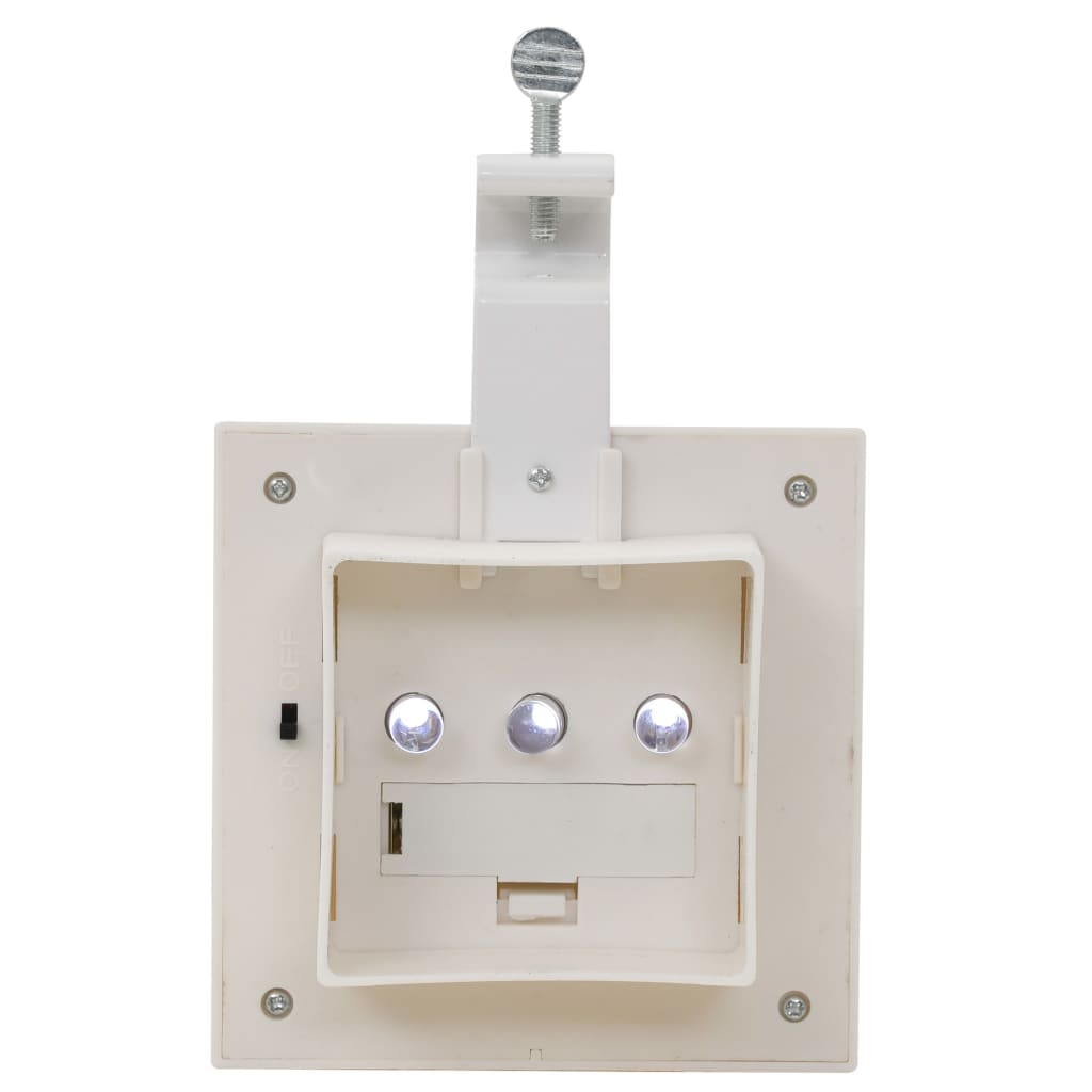 Lampes solaires d'extérieur 12 pcs. LED Rectangulaires 12 cm Blanc