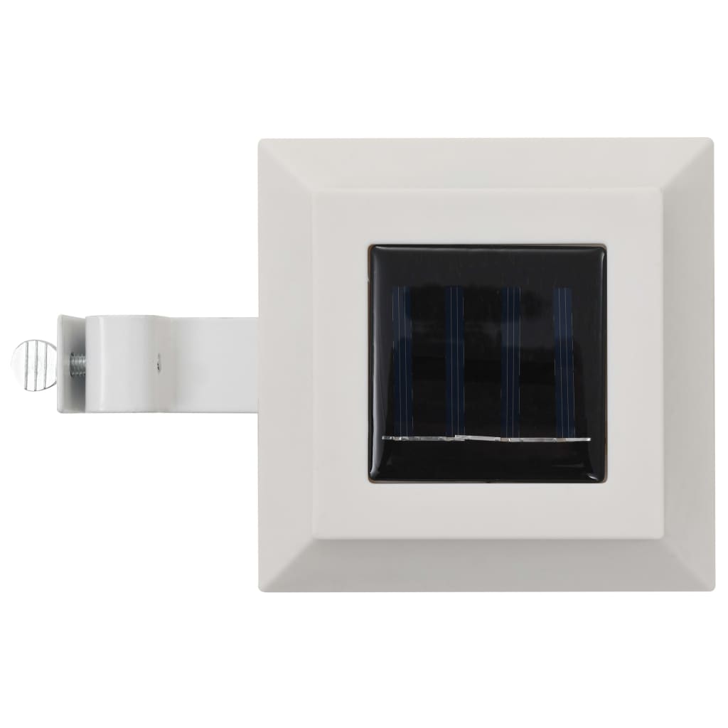 Lampes solaires d'extérieur 12 pcs. LED Rectangulaires 12 cm Blanc