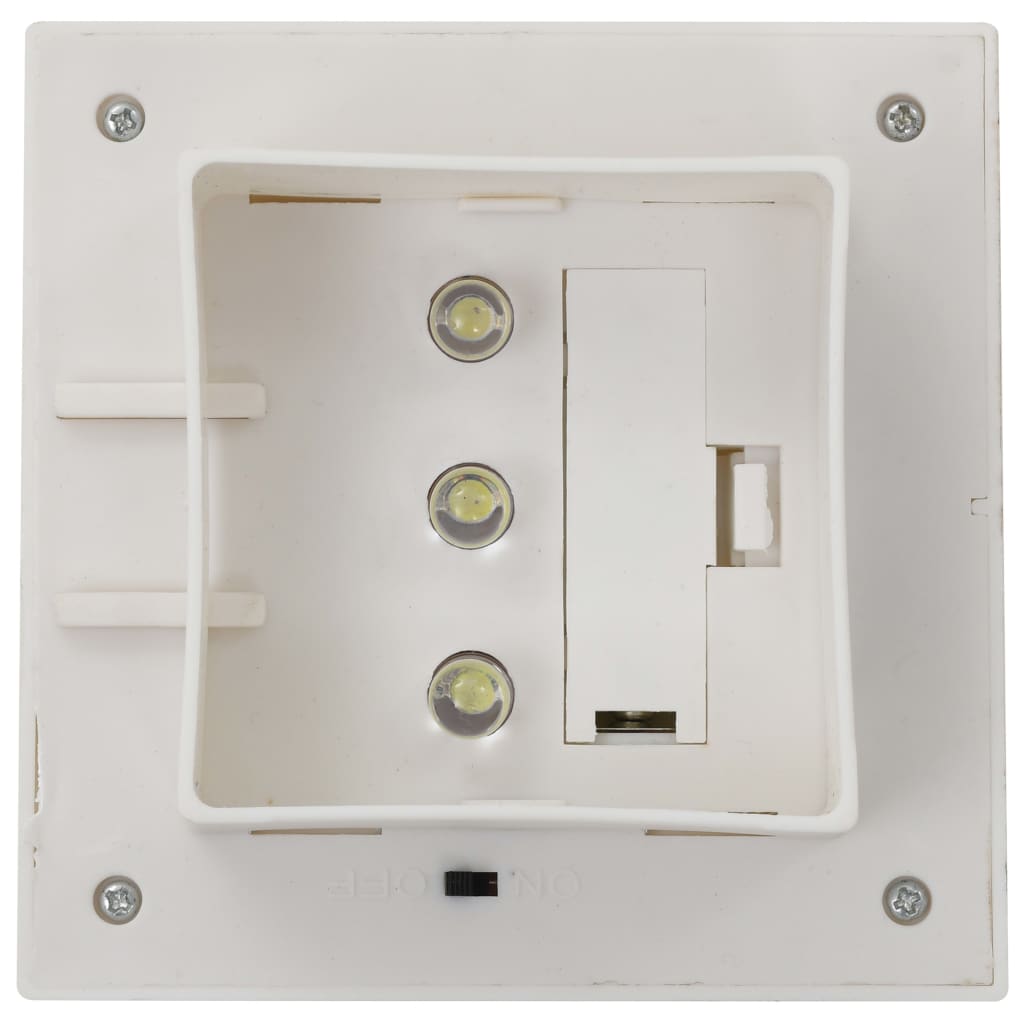 Lampes solaires d'extérieur 12 pcs. LED Rectangulaires 12 cm Blanc