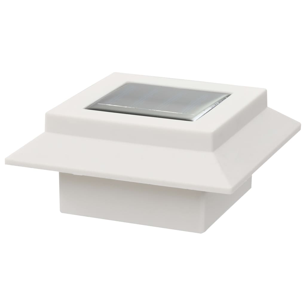 Lampes solaires d'extérieur 12 pcs. LED Rectangulaires 12 cm Blanc