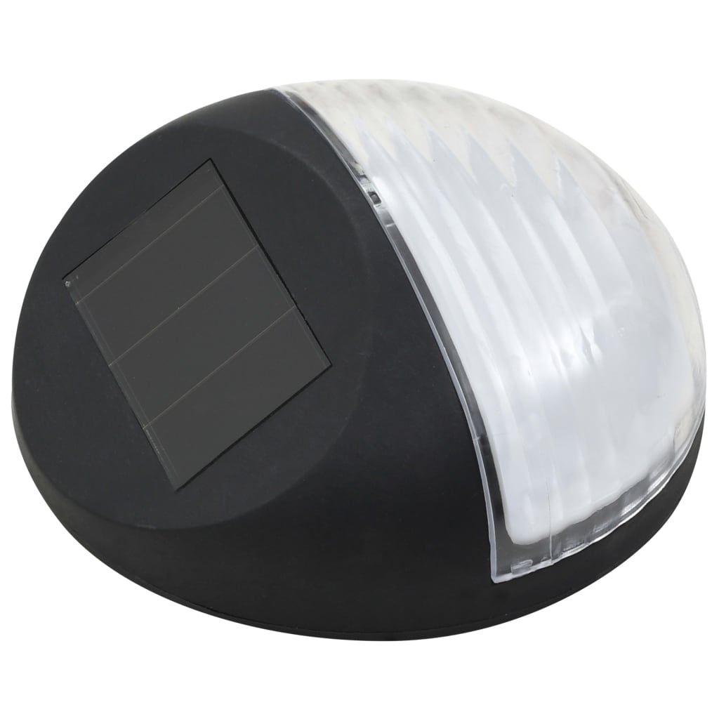 Solar Outdoor Wall Lights LED 24 pcs. Round Black
