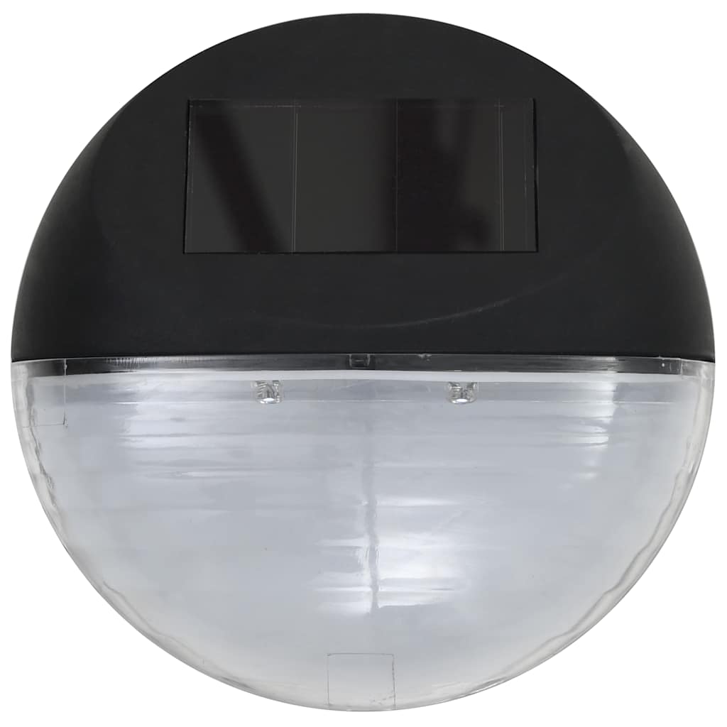 Solar Outdoor Wall Lights LED 24 pcs. Round Black