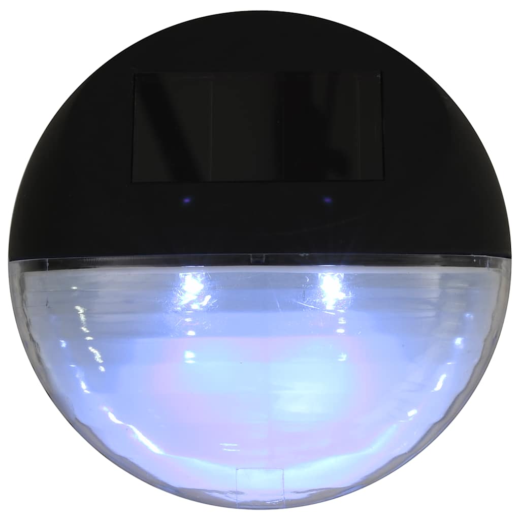Solar Outdoor Wall Lights LED 24 pcs. Round Black