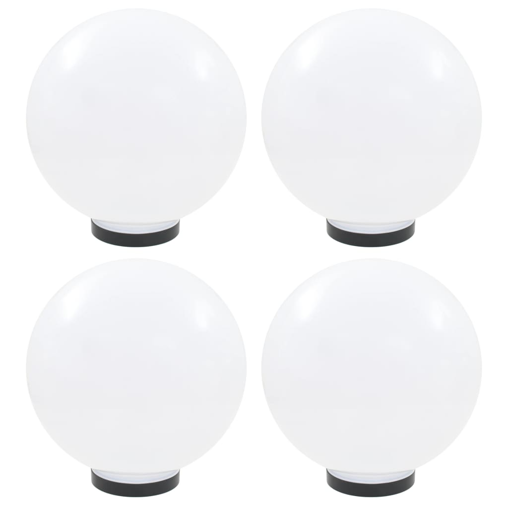 Lampes de jardin LED 4 pièces. Sphériques 30 cm PMMA