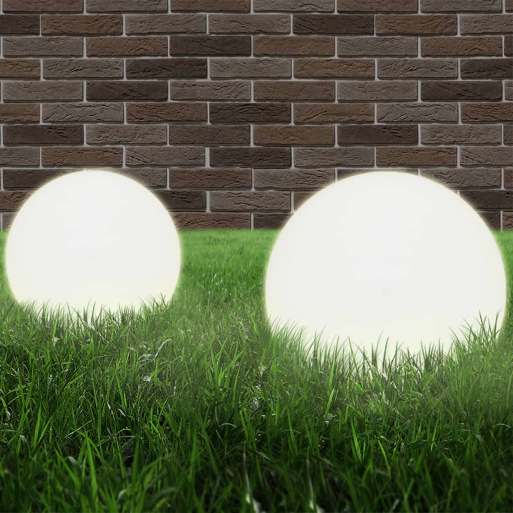 Lampes de jardin LED 4 pièces. Sphériques 30 cm PMMA