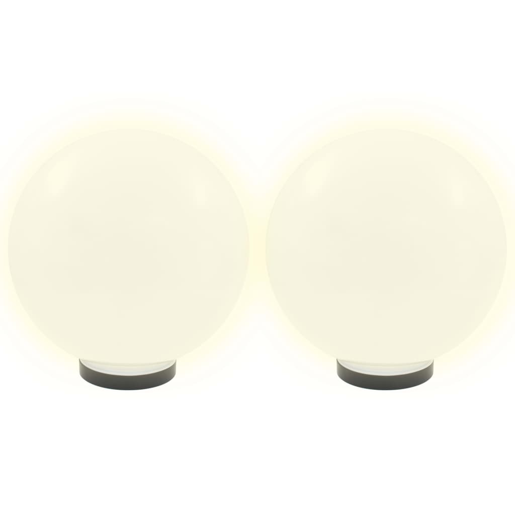 Lampes de jardin LED 4 pièces. Sphériques 30 cm PMMA