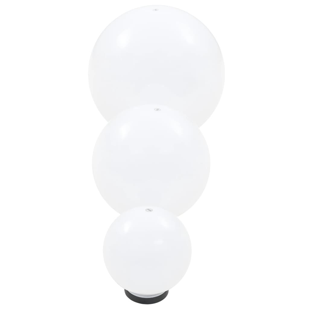 6-Piece LED Garden Light Set Spherical 20/30/40 cm PMMA