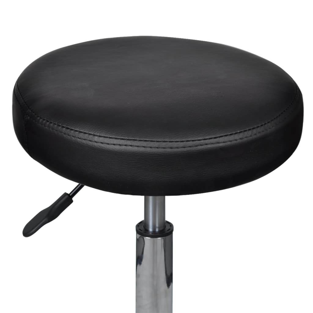 Office Stools 2 pcs. Black 35.5x84 cm Faux Leather