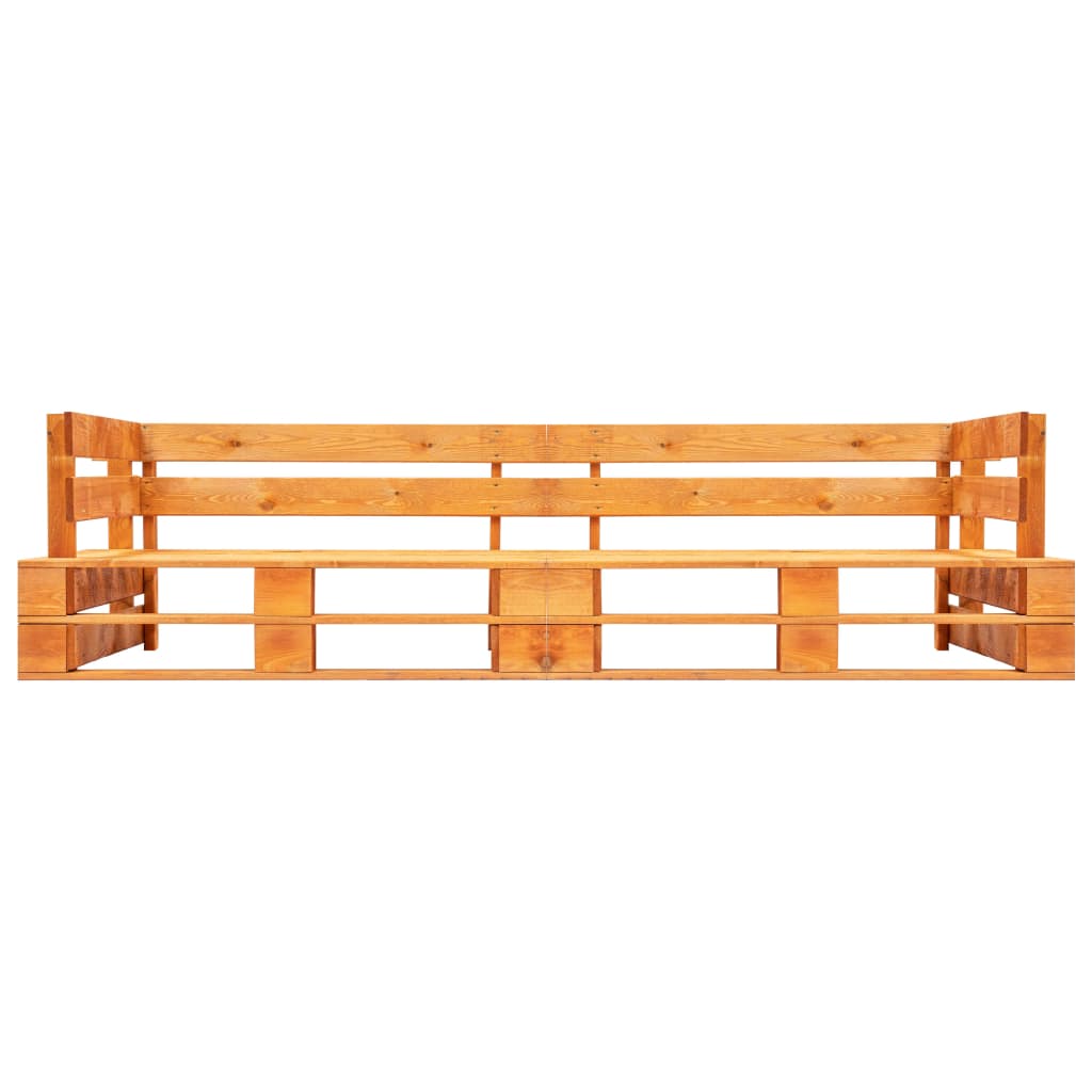 Garten-Palettensofa 2-Sitzer Honigbraun Holz