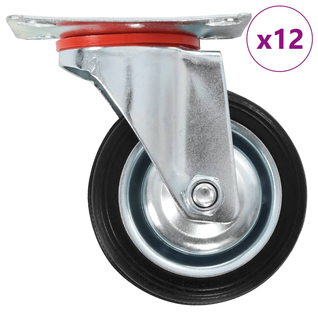 12 Stk. Lenkrollen 75 mm