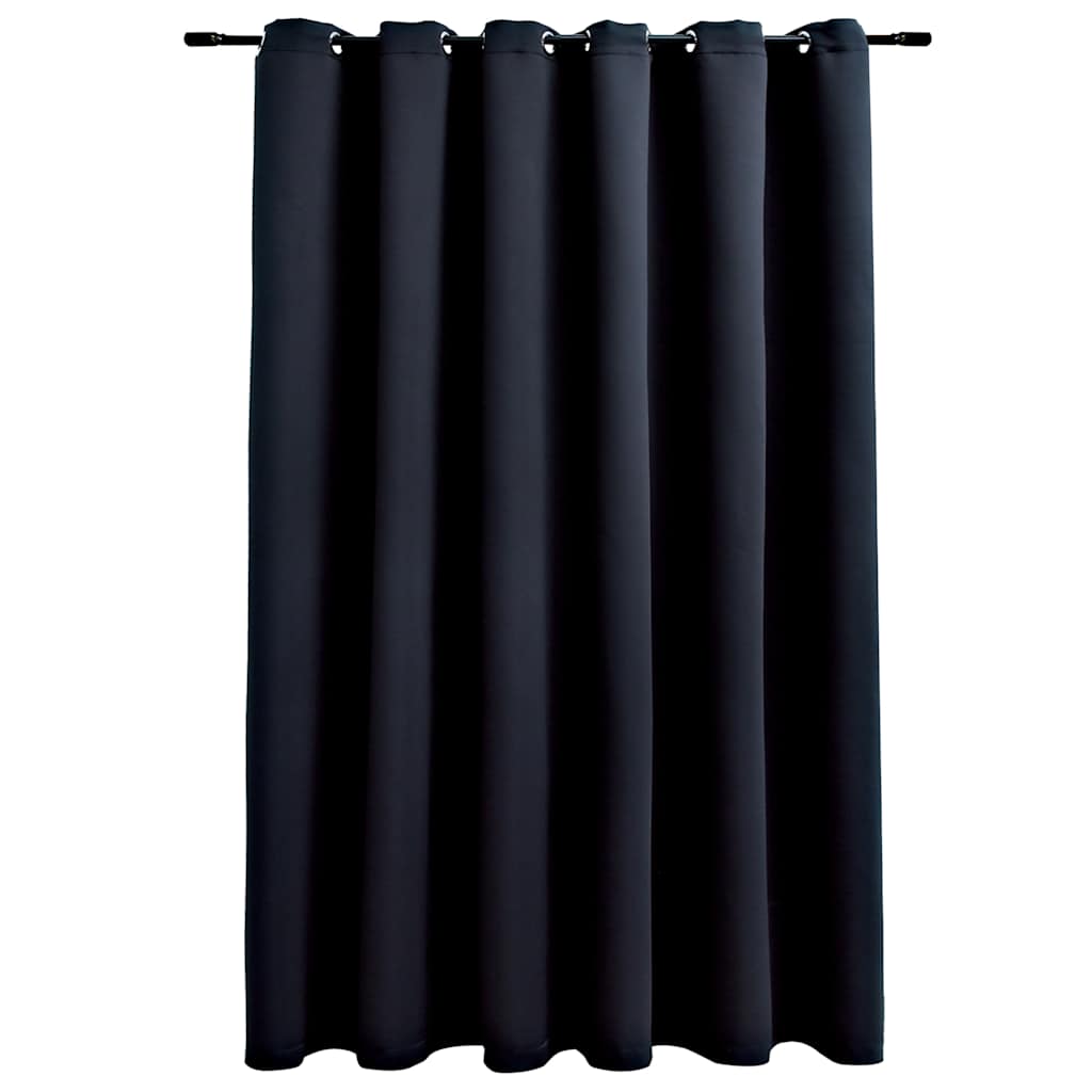 Rideau occultant à œillets métalliques Noir 290 x 245 cm