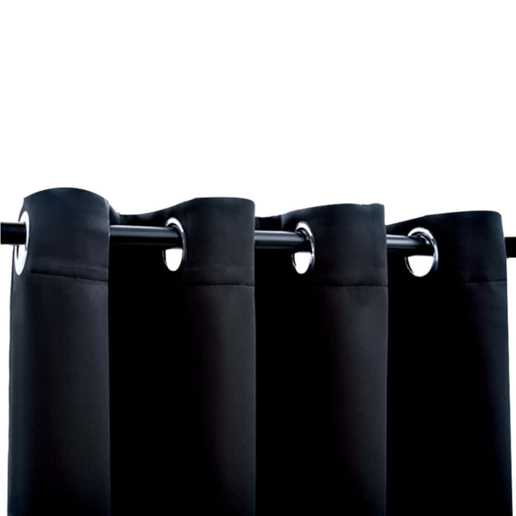 Rideau occultant à œillets métalliques Noir 290 x 245 cm