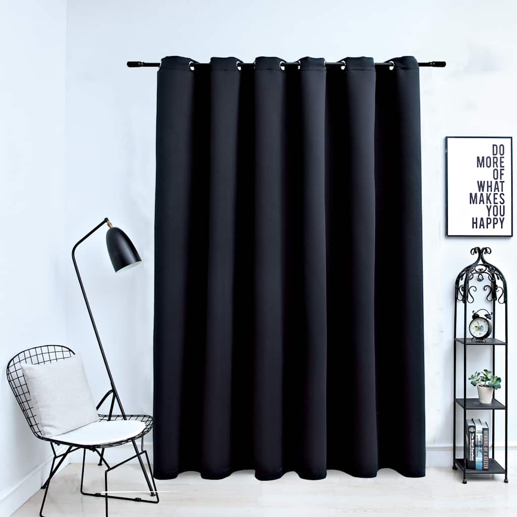 Rideau occultant à œillets métalliques Noir 290 x 245 cm