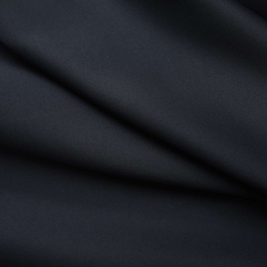 Verdunkelungsvorhänge mit Haken 2 Stk. Schwarz 140x175cm