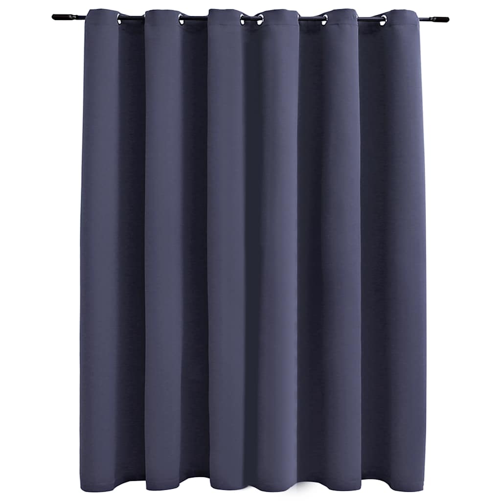 Rideau occultant à œillets métalliques anthracite 290 x 245 cm