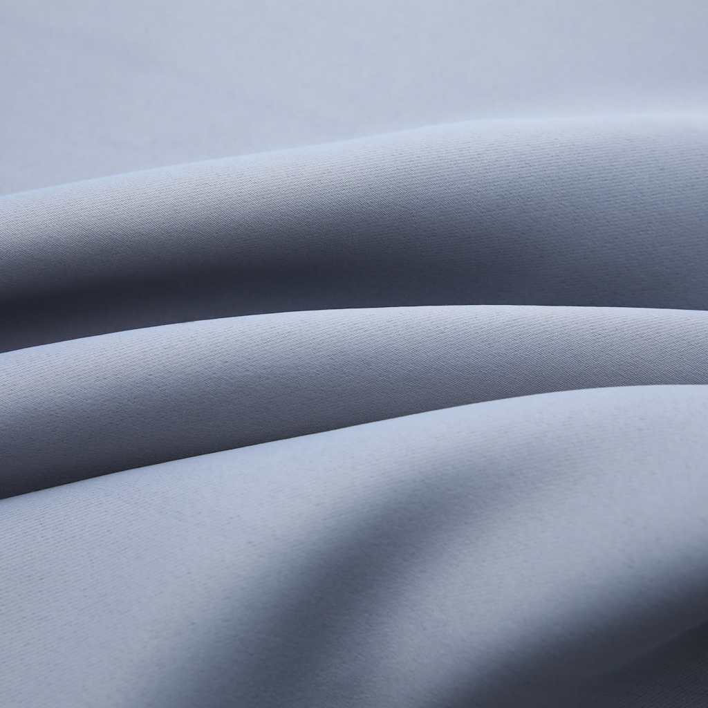 Rideaux occultants avec œillets métalliques 2 pièces Gris 140x225cm