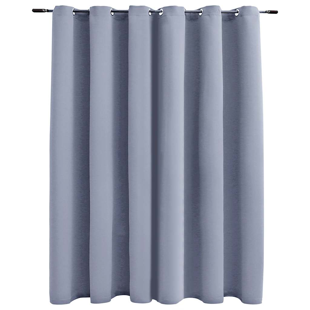 Rideau occultant à œillets métalliques Gris 290 x 245 cm