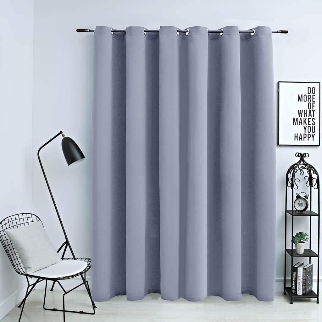 Rideau occultant à œillets métalliques Gris 290 x 245 cm