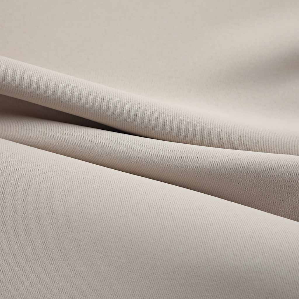 Blackout Curtains with Metal Eyelets, 2 pcs, Beige, 140x175 cm