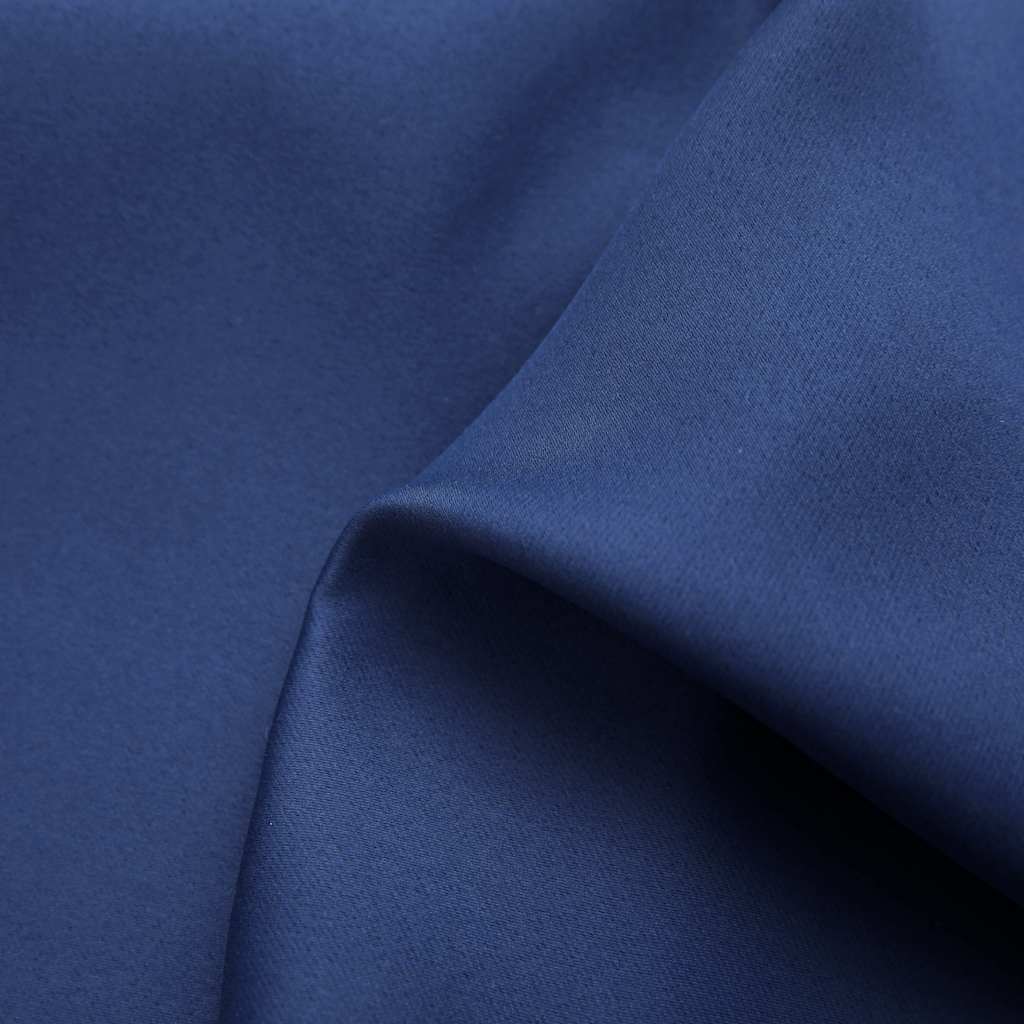 Blackout Curtains with Metal Eyelets 2 pc. Blue 140x175 cm