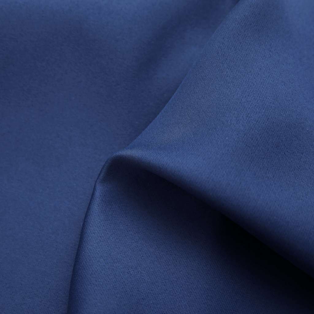 Rideaux occultants avec œillets métalliques 2 pcs Bleu 140x225cm