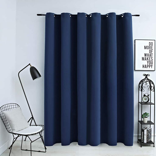 Rideau occultant à œillets métalliques Bleu 290 x 245 cm