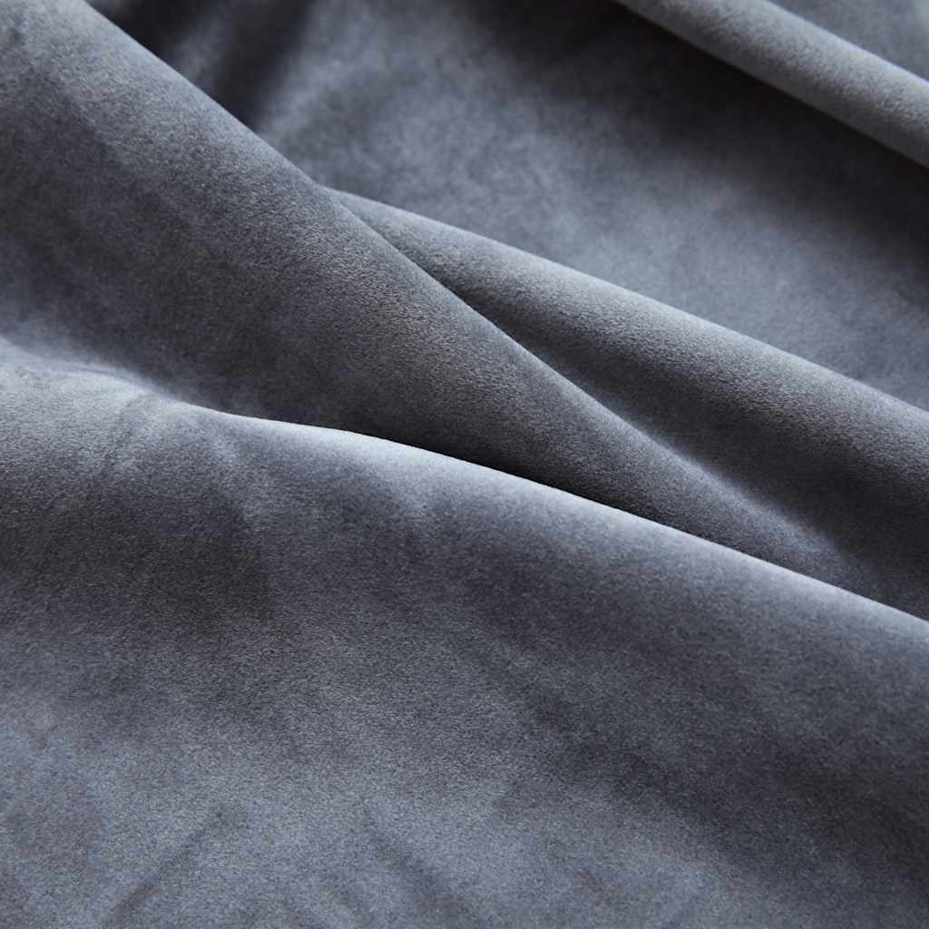 Blackout Curtains with Eyelets 2 pcs. Velvet Anthracite 140x175 cm