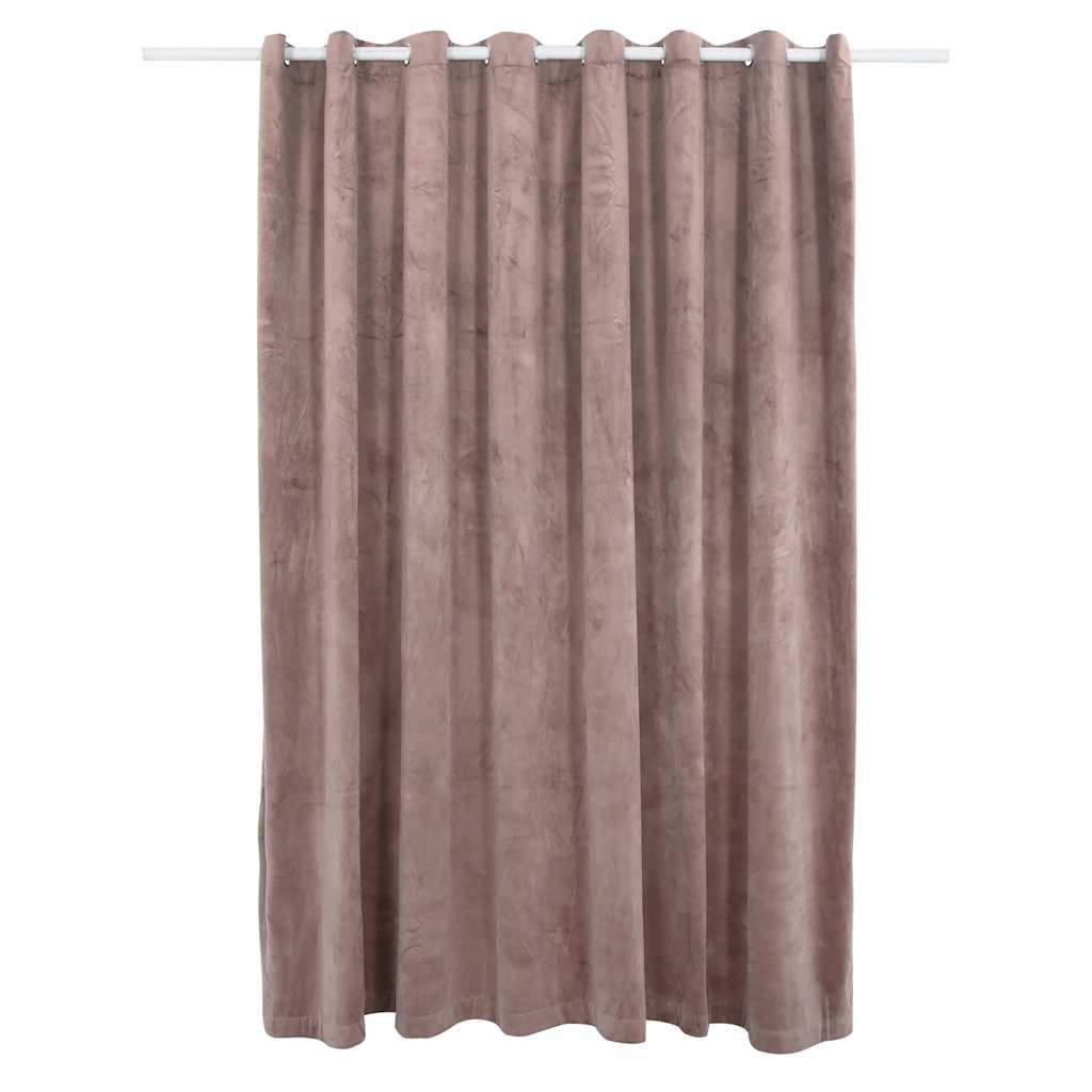 Rideau occultant avec œillets métalliques Velours rose antique 290x245 cm
