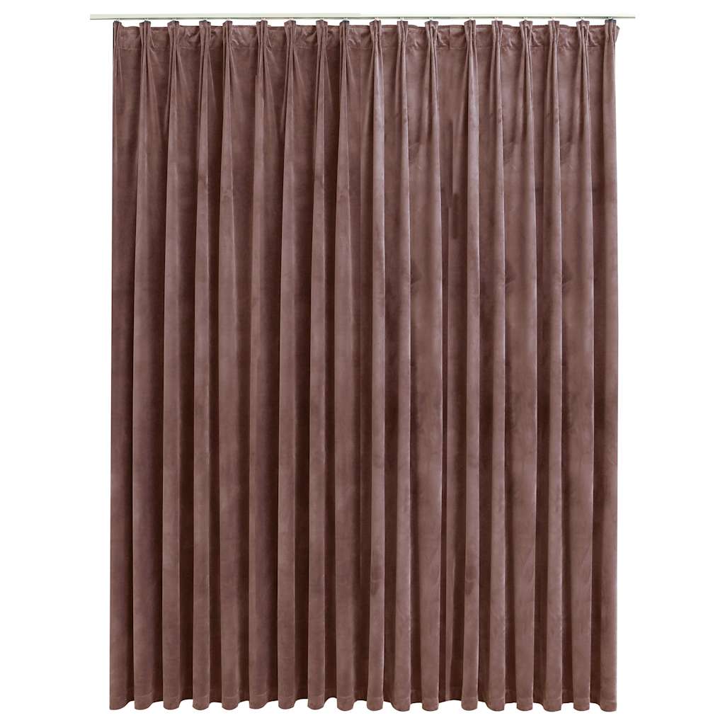 Blackout curtain with hooks Velvet Antique Pink 290 x 245 cm