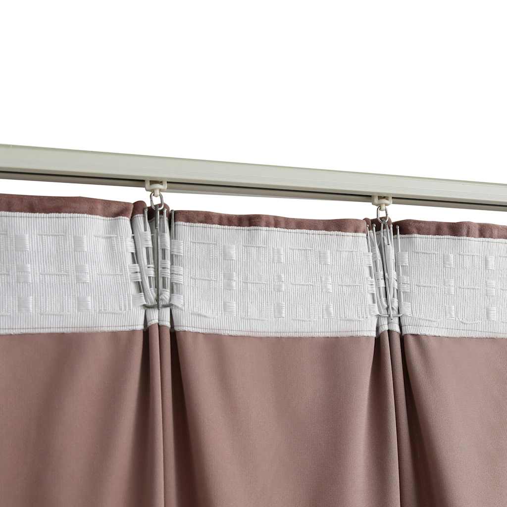 Blackout curtain with hooks Velvet Antique Pink 290 x 245 cm
