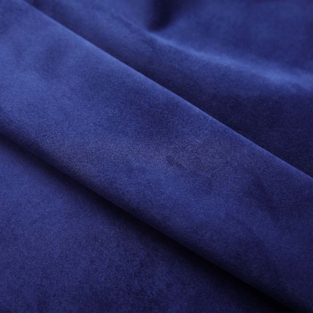 Blackout Curtains with Eyelets 2 pcs. Velvet Dark Blue 140x245cm