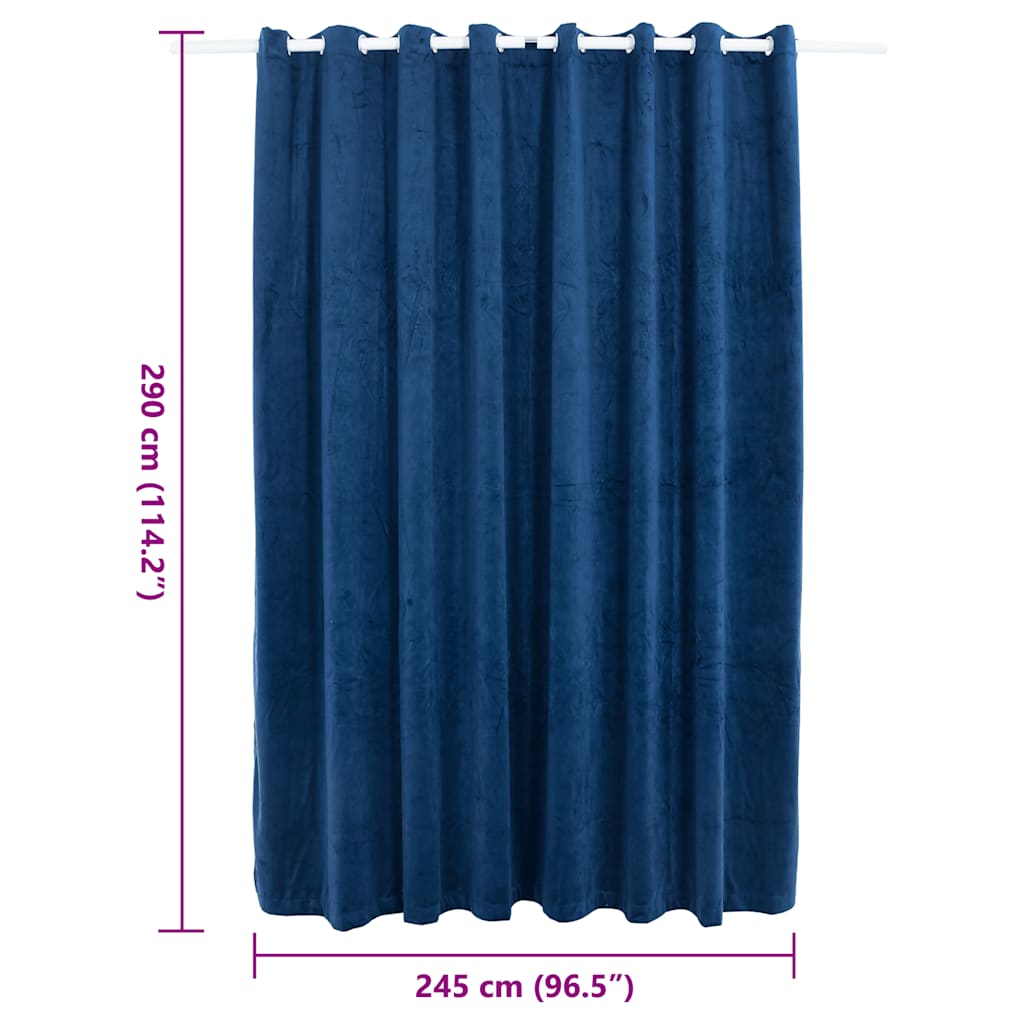 Blackout Curtain with Metal Eyelets Smat Dark Blue 290x245 cm