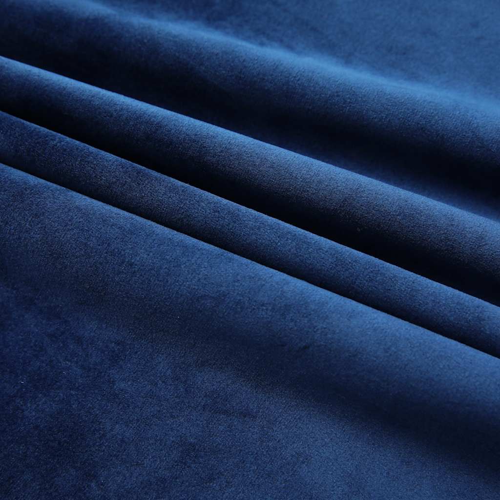Blackout Curtains Hooks 2 pcs. Velvet Dark Blue 140x245cm