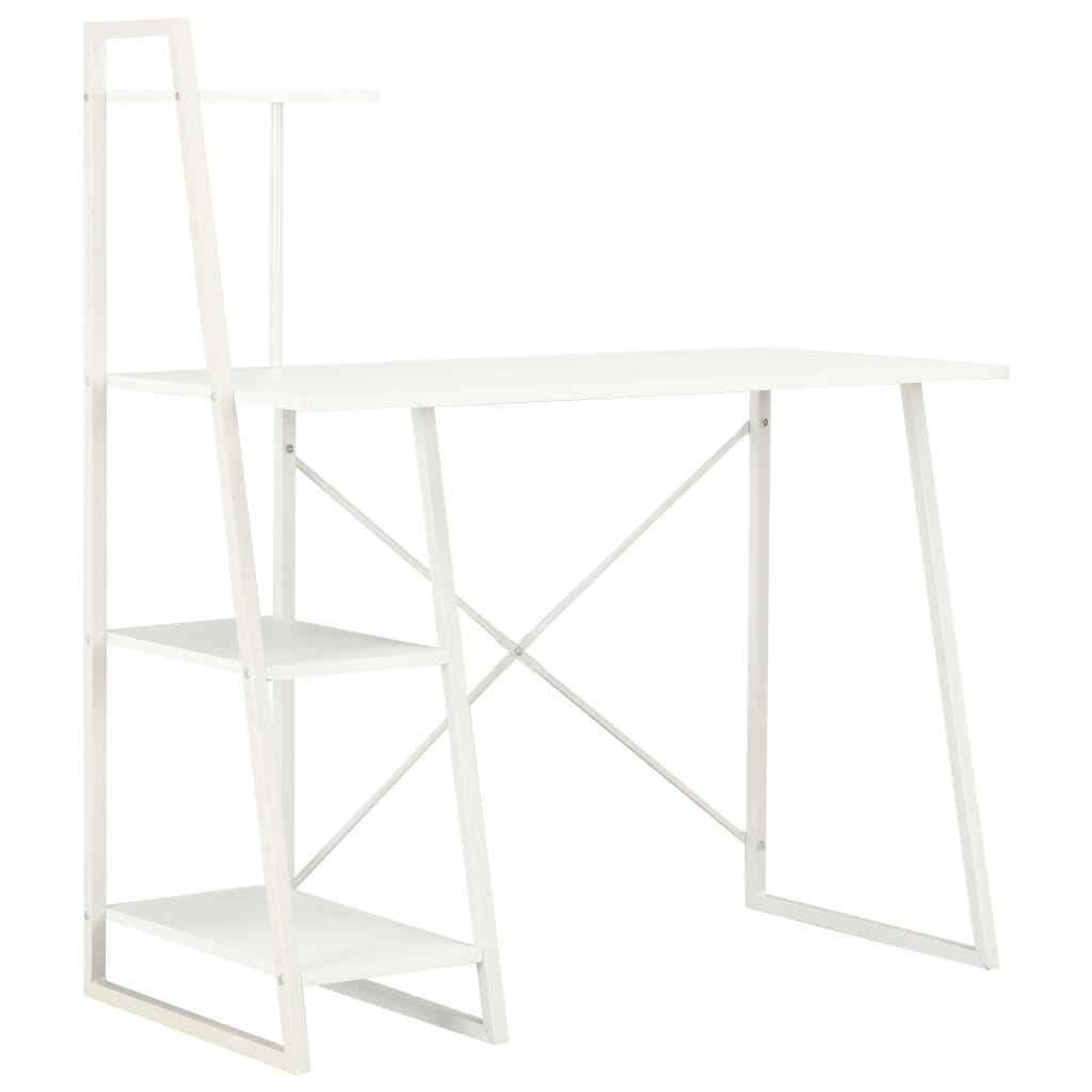 Desk with Shelf Unit White 102x50x117 cm