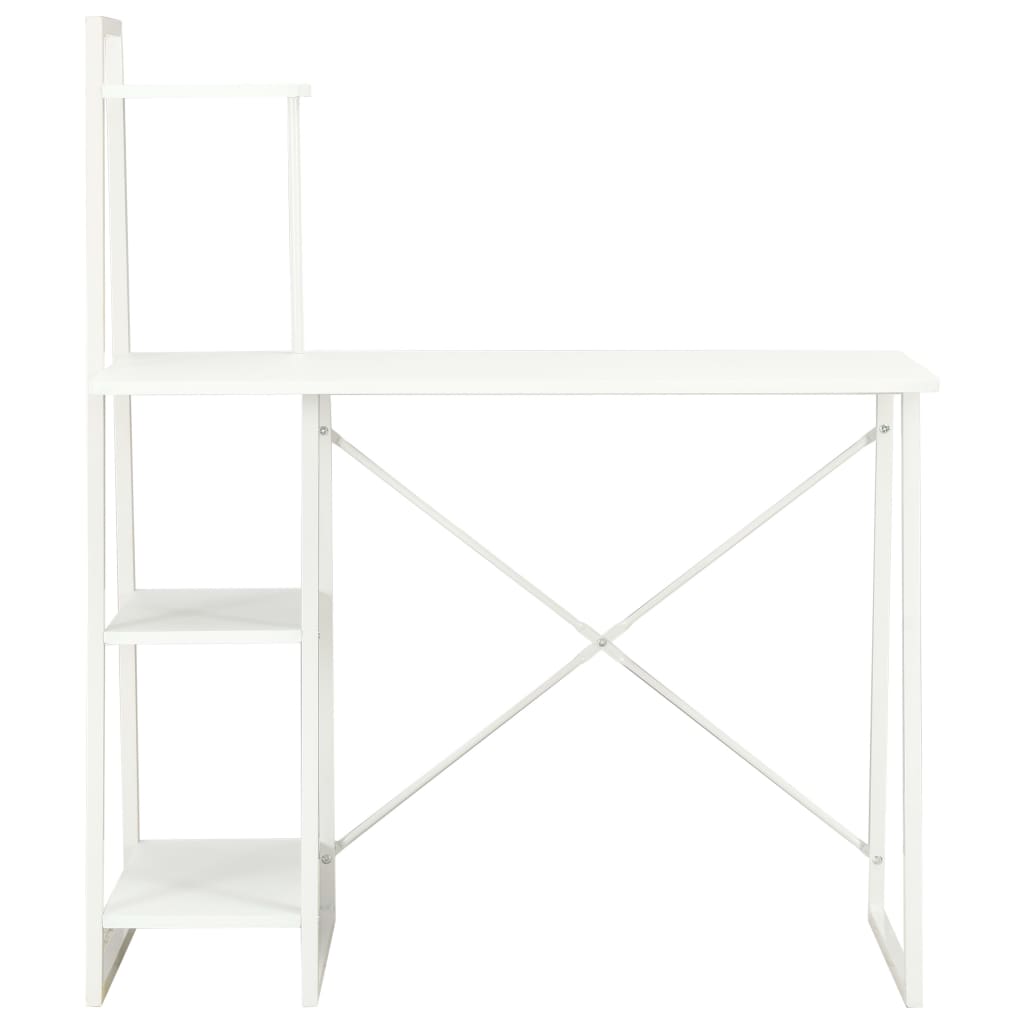 Desk with Shelf Unit White 102x50x117 cm