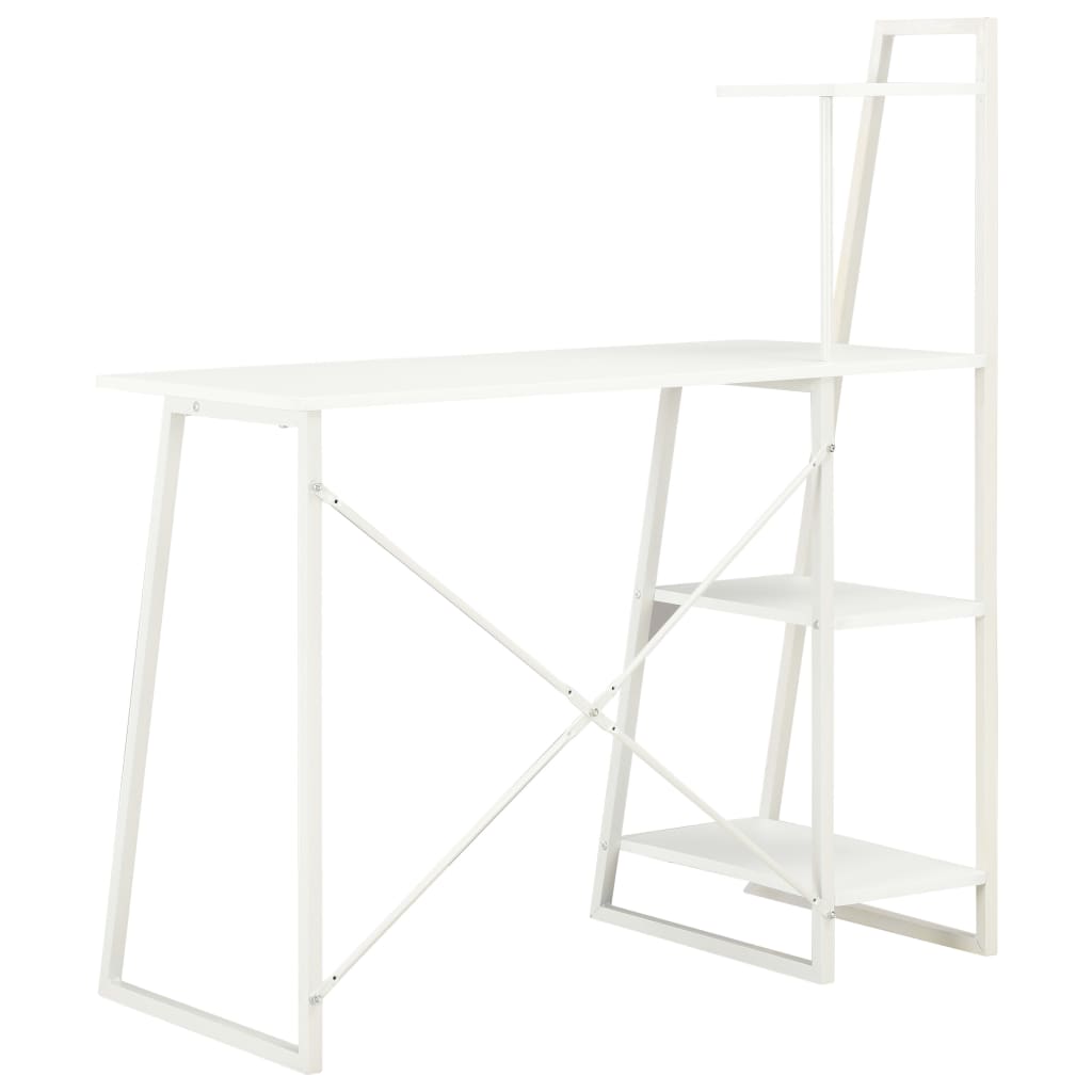 Desk with Shelf Unit White 102x50x117 cm