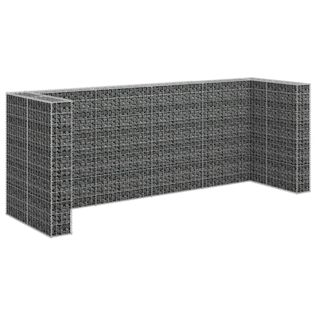 Gabion Wall for Bins Galvanized Steel 320x100x120 cm