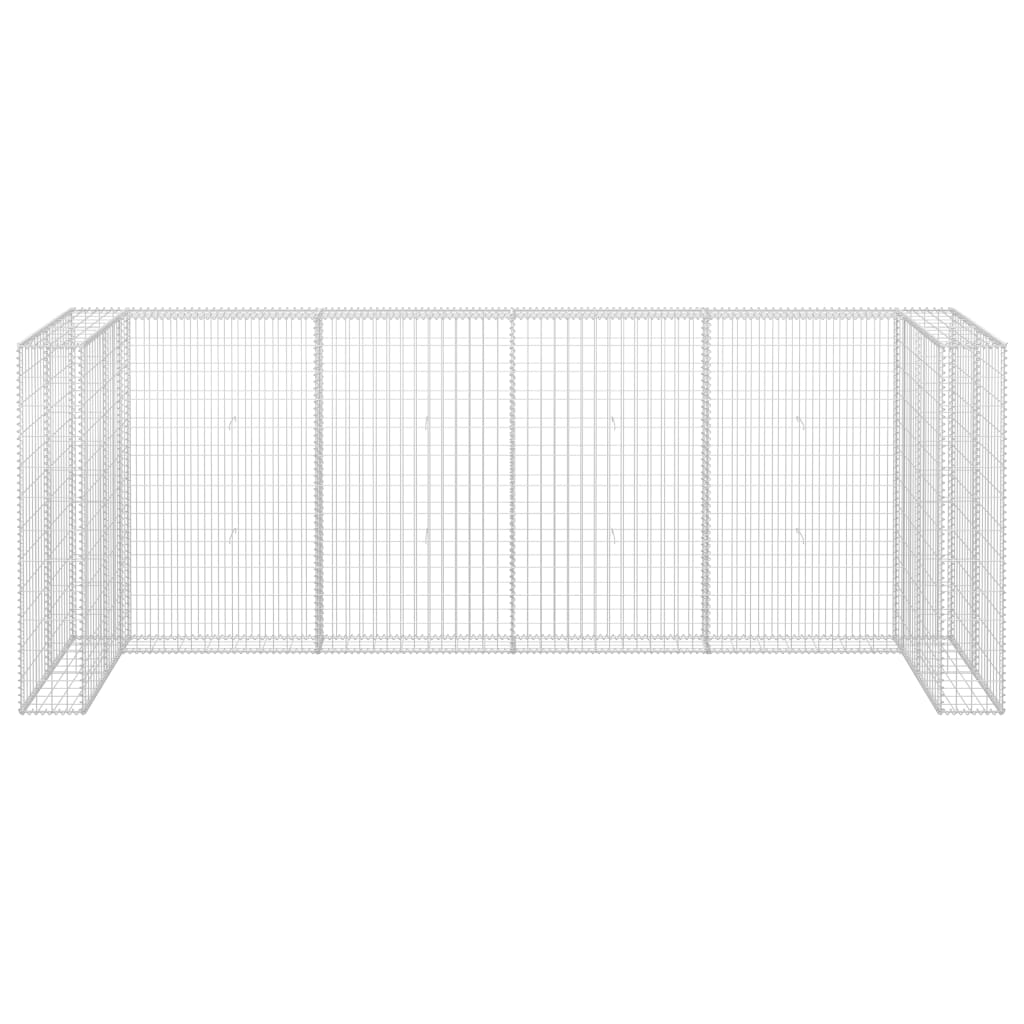 Gabion Wall for Bins Galvanized Steel 320x100x120 cm