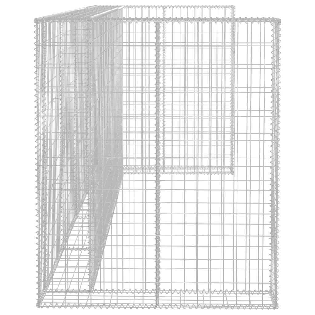 Gabion Wall for Bins Galvanized Steel 320x100x120 cm