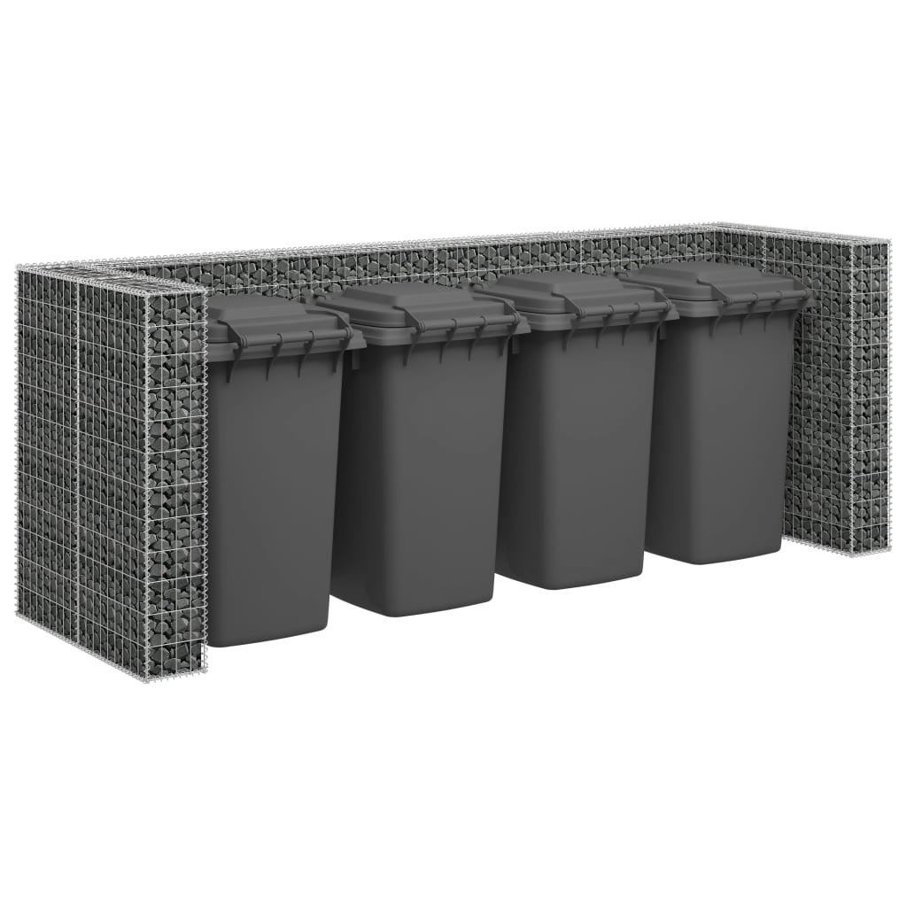 Gabion Wall for Bins Galvanized Steel 320x100x120 cm