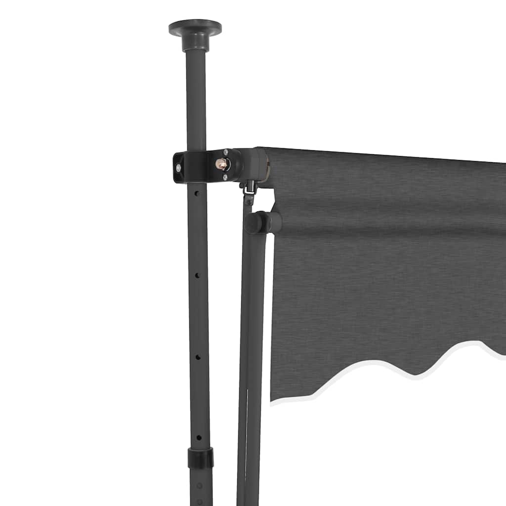 Einziehbare Markise Handbetrieben mit LED 250 cm Anthrazit