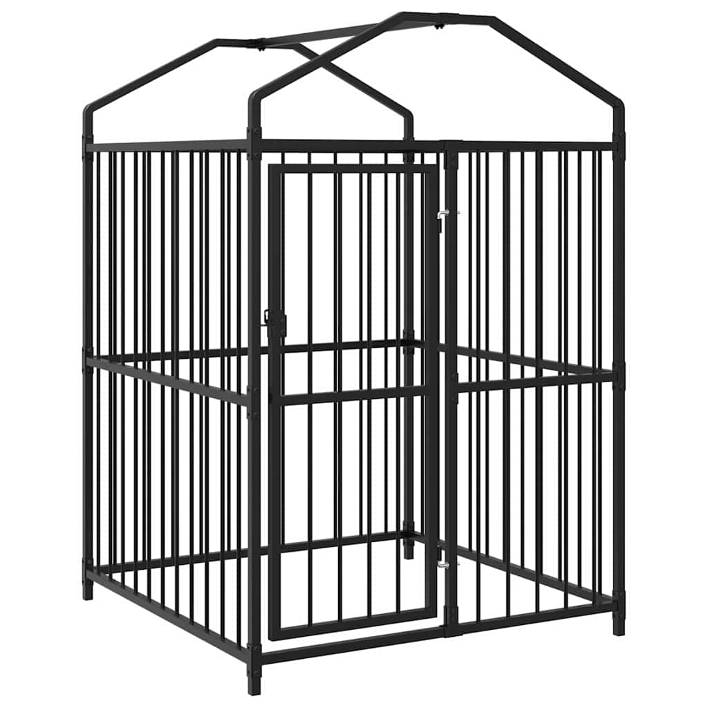 Outdoor-Hundezwinger mit Überdachung 120x120x150 cm