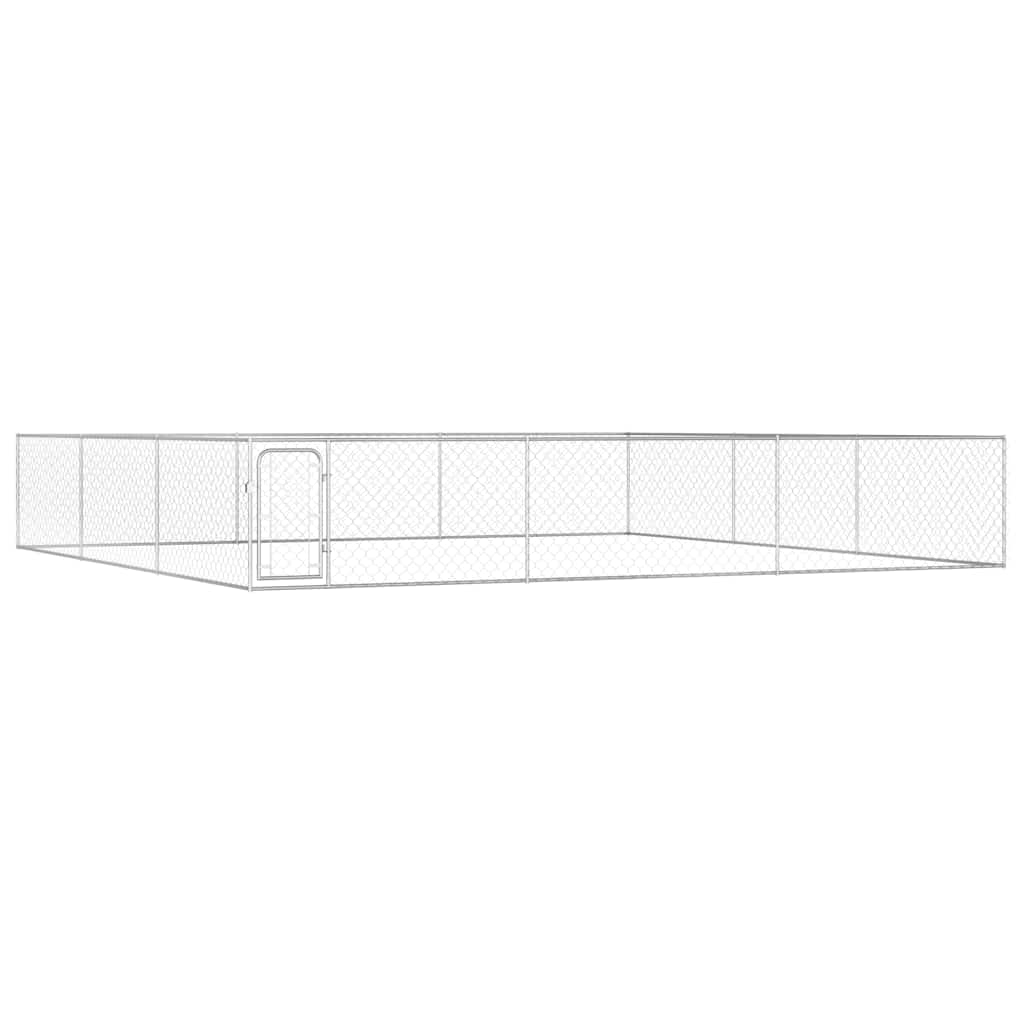 Outdoor-Hundezwinger Verzinkter Stahl 6 x 6 x 1 m