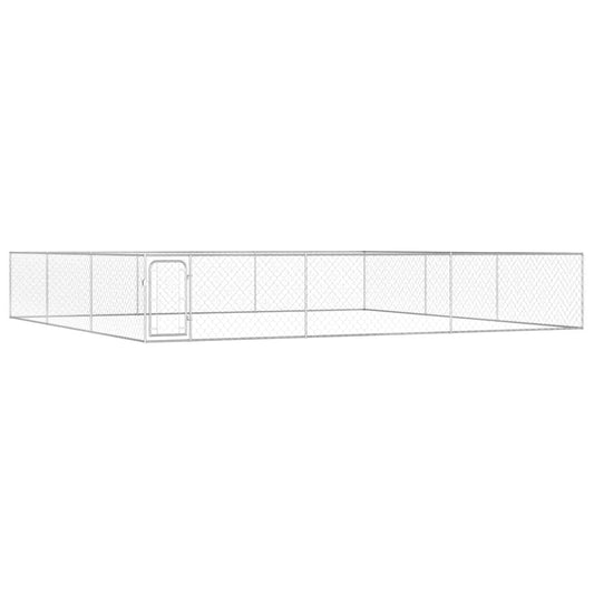 Outdoor-Hundezwinger Verzinkter Stahl 6 x 6 x 1 m