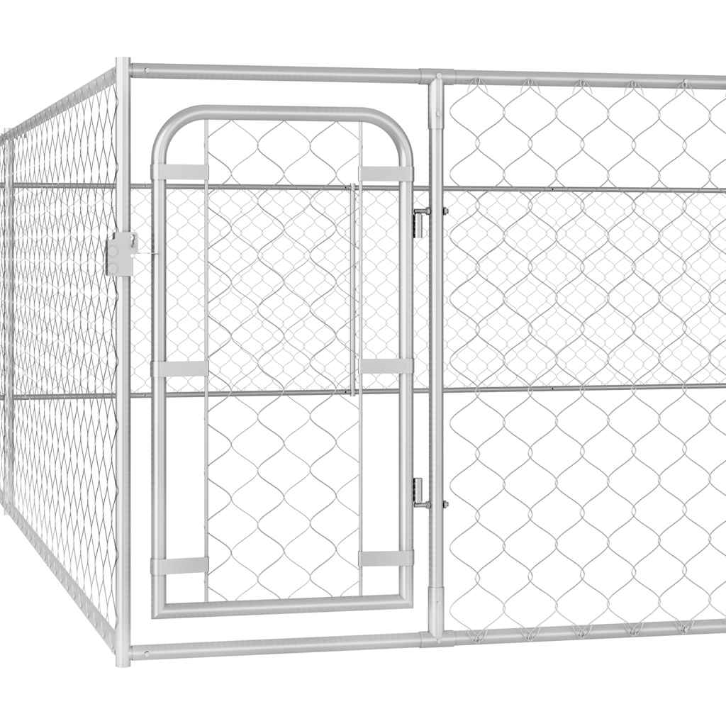 Outdoor-Hundezwinger Verzinkter Stahl 6 x 6 x 1 m