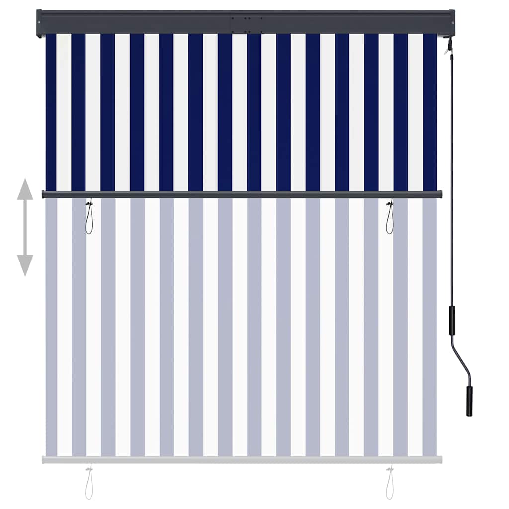 Outdoor blind 140x250 cm Blue and White