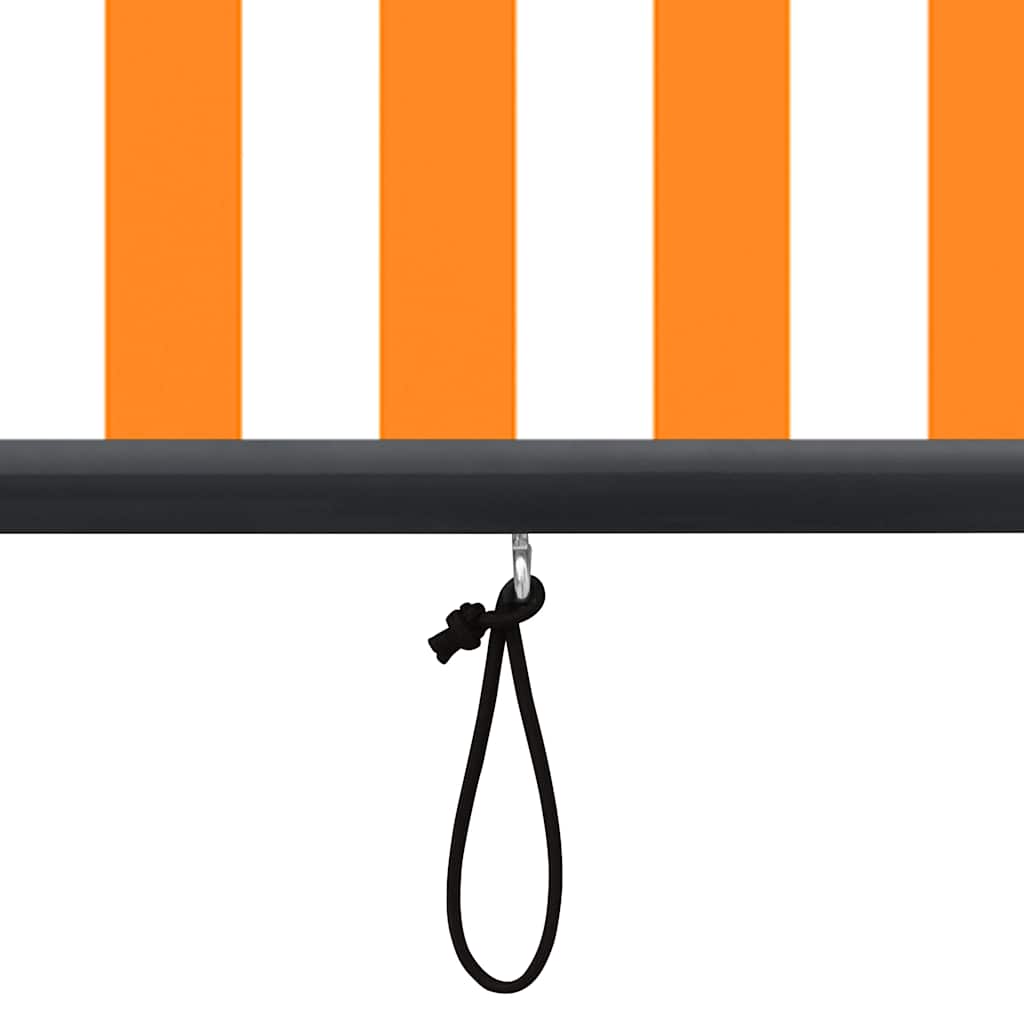 Store extérieur 140x250 cm Blanc et Orange