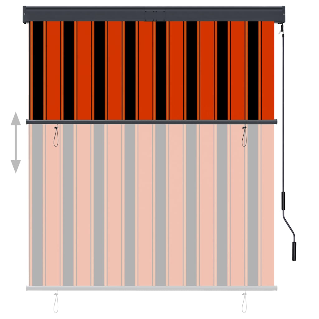 External blind 140x250 cm Orange and Brown